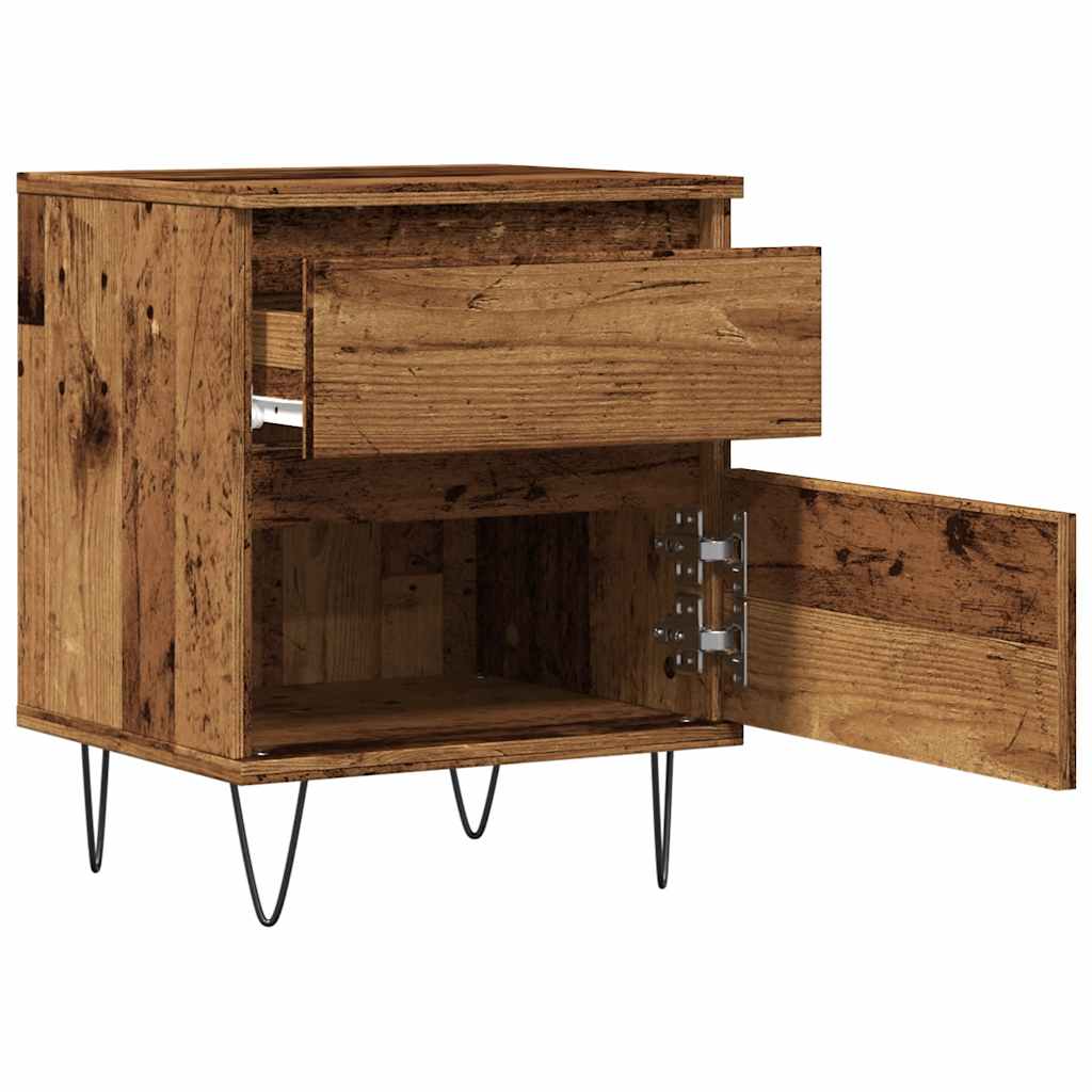 Noćni ormarići 2 kom Staro drvo 40x35x50 cm Konstruirano drvo
