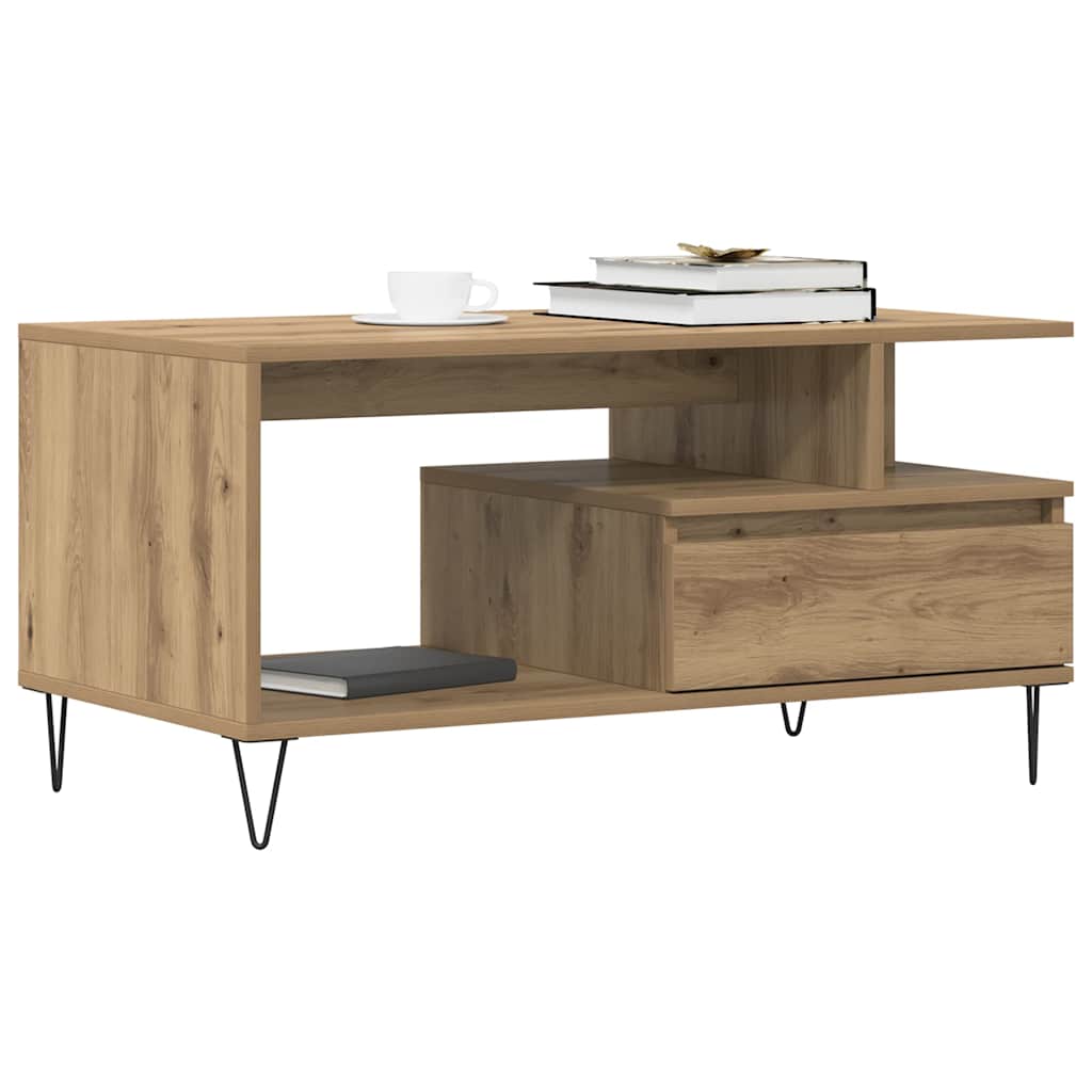 Stol za kavu Artisan hrast 90x49x45 cm izrađeno drvo