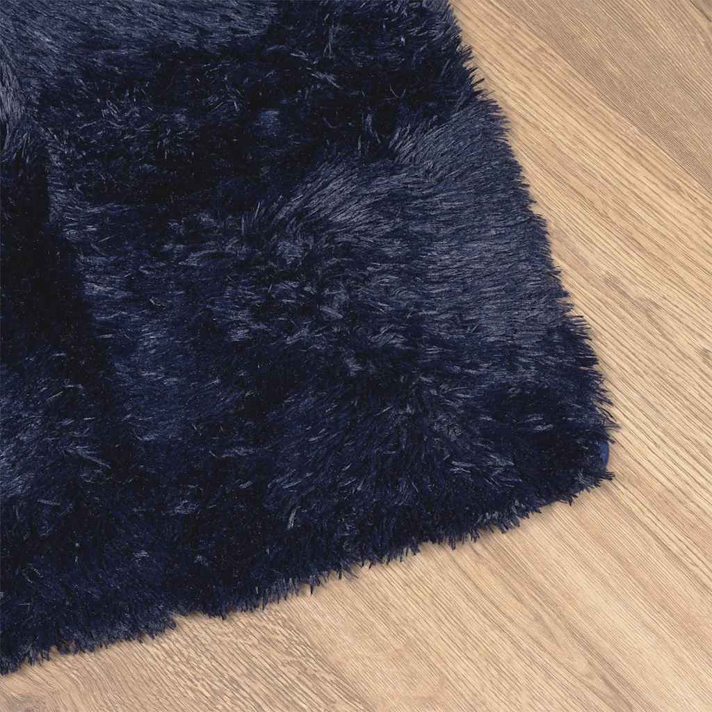 Čupavi tepih s visokim vlaknima NAVARRA tamnoplavi 60x100 cm