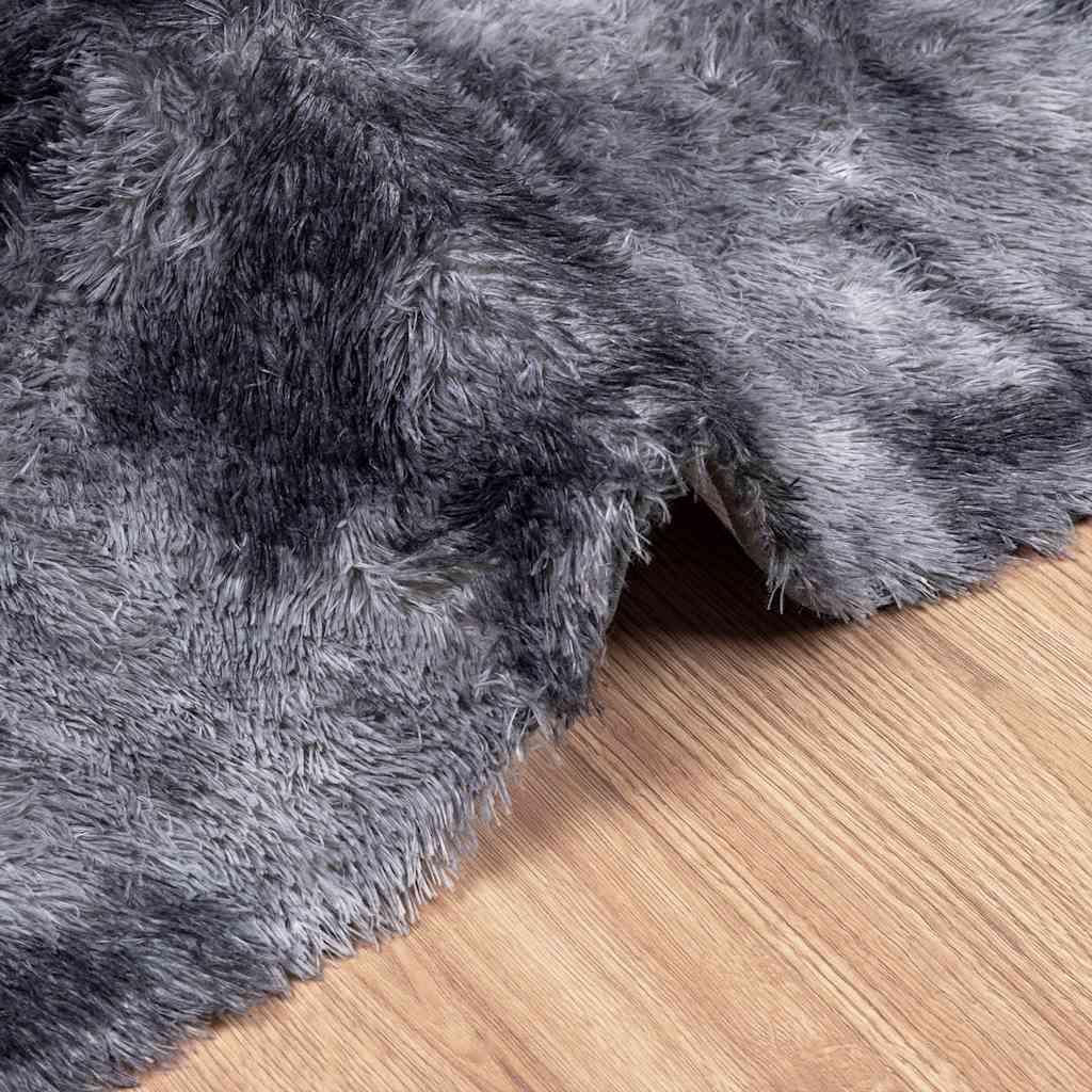 Čupavi tepih s visokim vlaknima NAVARRA tamnosiva 130x200 cm