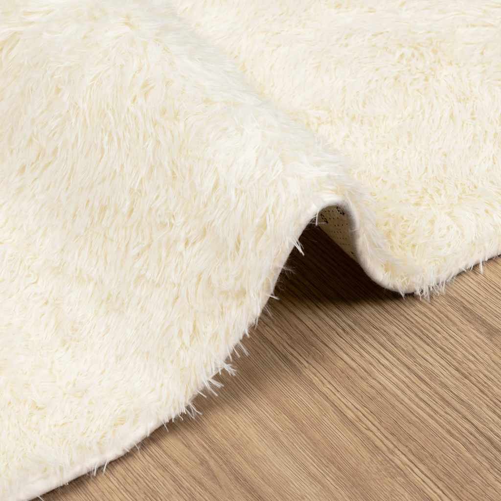 Čupavi tepih s visokim vlaknima NAVARRA krem 120x120 cm