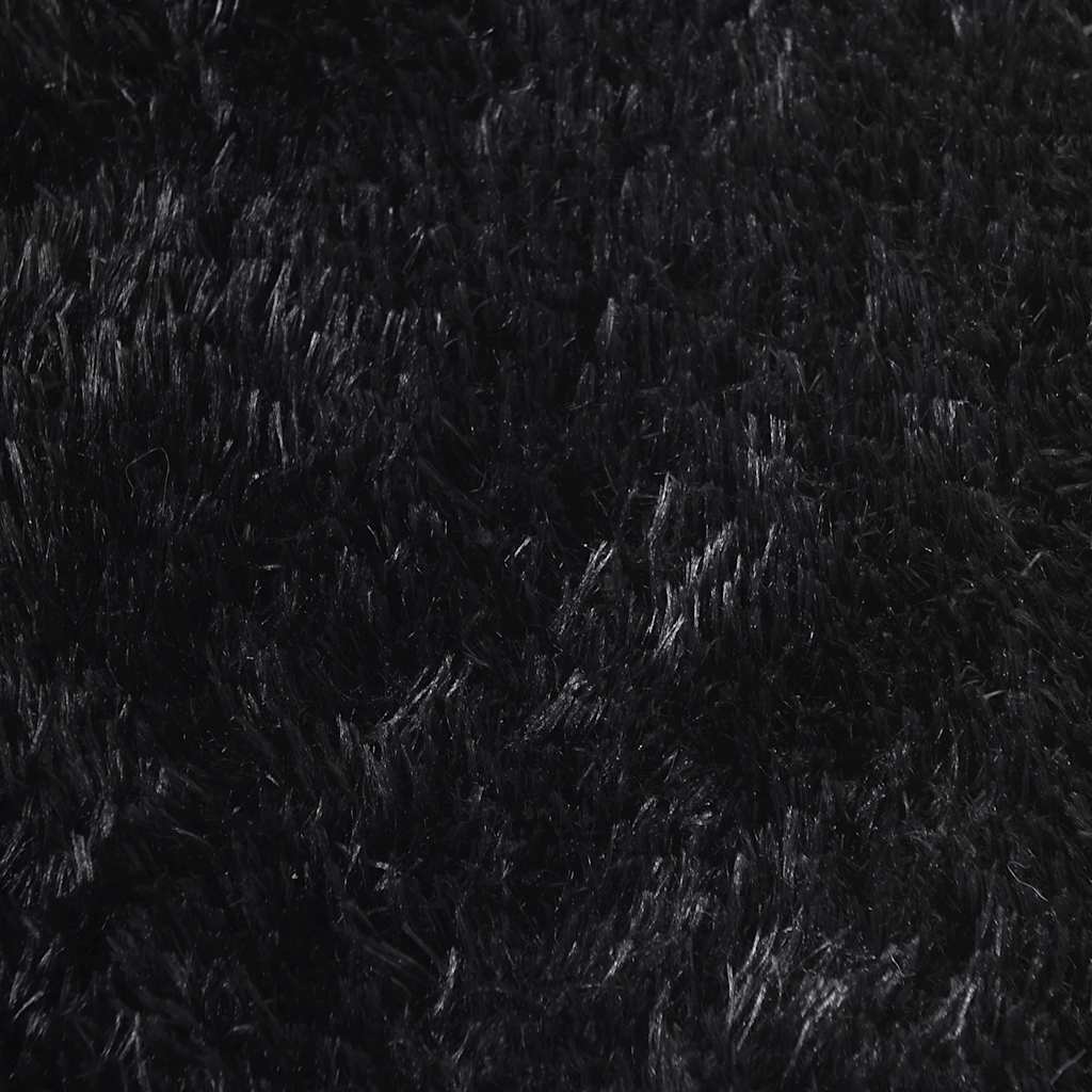 Čupavi tepih s visokim vlaknima NAVARRA crni 200x200 cm