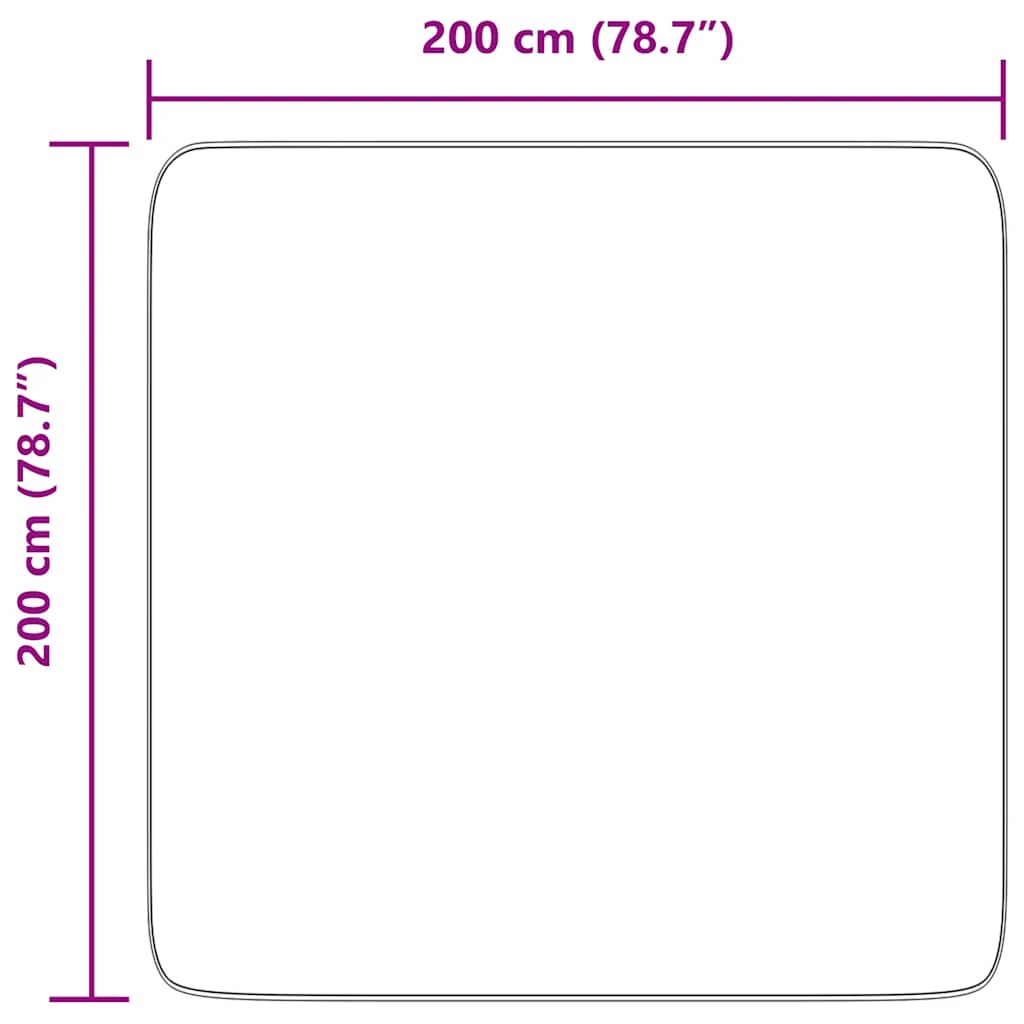 Čupavi tepih s visokim vlaknima NAVARRA srebrnosiva 200x200cm