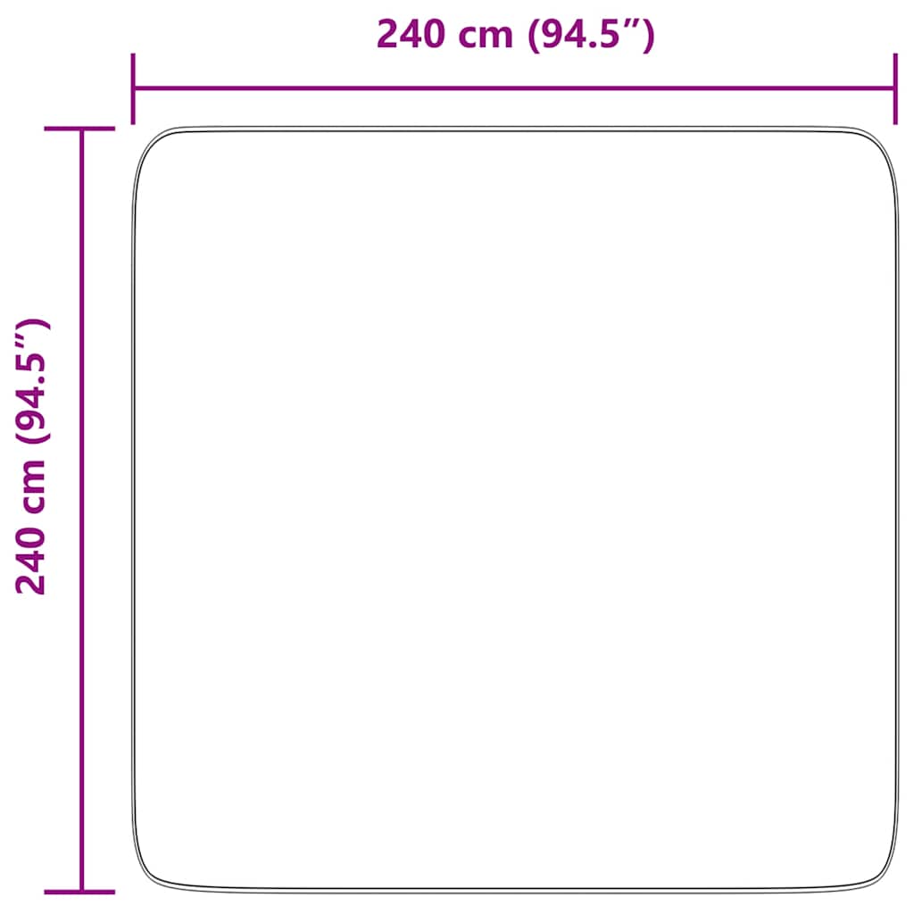 Čupavi tepih s visokim vlaknima NAVARRA srebrnosiva 240x240cm