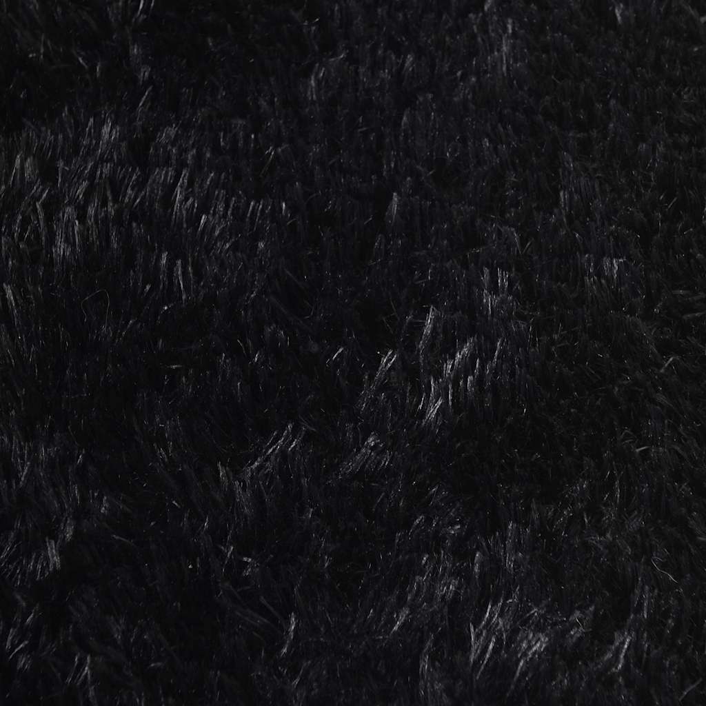 Čupavi tepih s visokim vlaknima NAVARRA crni 200x200 cm