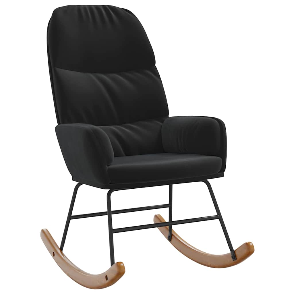 Ljuljačka stolica crni baršun