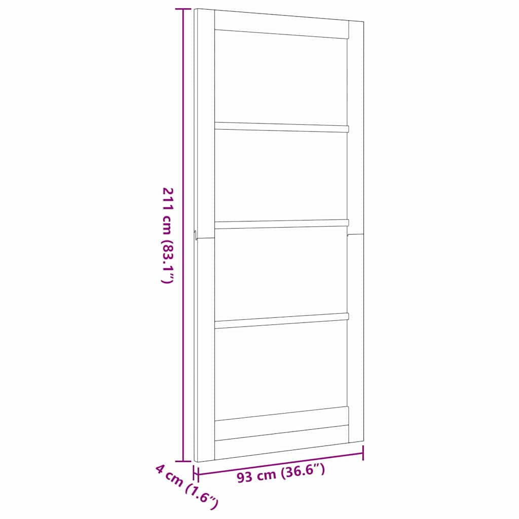 Unutarnja vrata ORKDAL Smeđa 93 x 211 cm