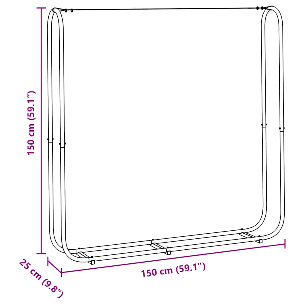 Stalak za drva za ogrjev 150x25x150 cm Pocinčani čelik