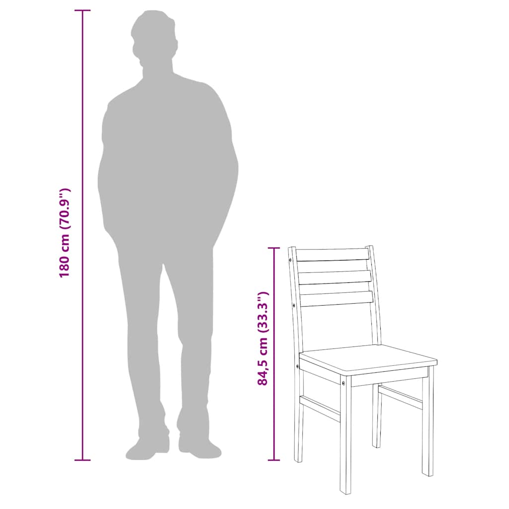 Blagovaonske stolice 2 kom Puna drvena guma
