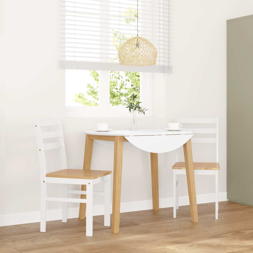 Blagovaonske stolice 2 kom. Bijela guma od punog drva