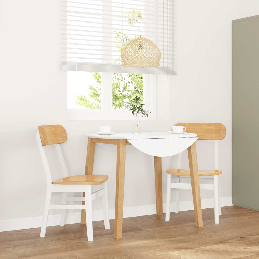 Blagovaonske stolice 2 kom. Bijela guma od punog drva