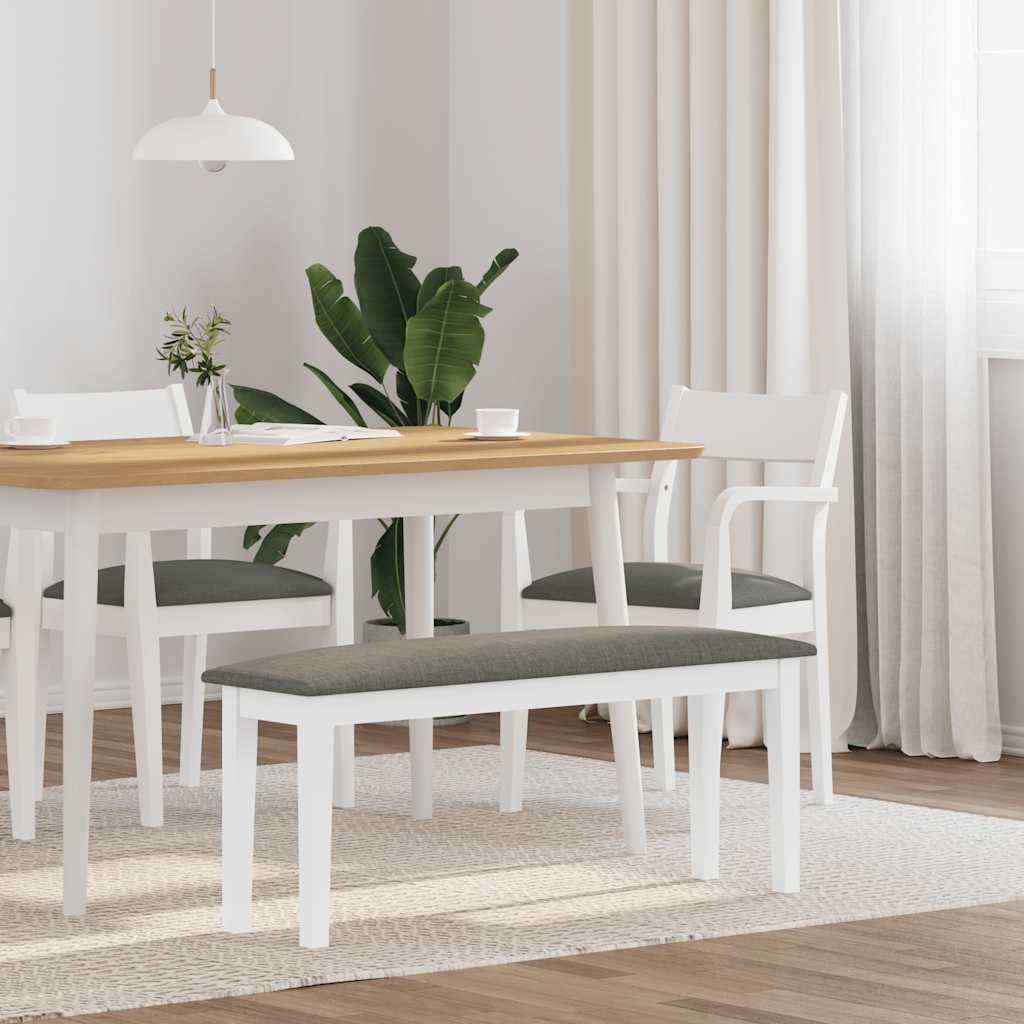 Klupa 110 cm bijela puna drvena guma