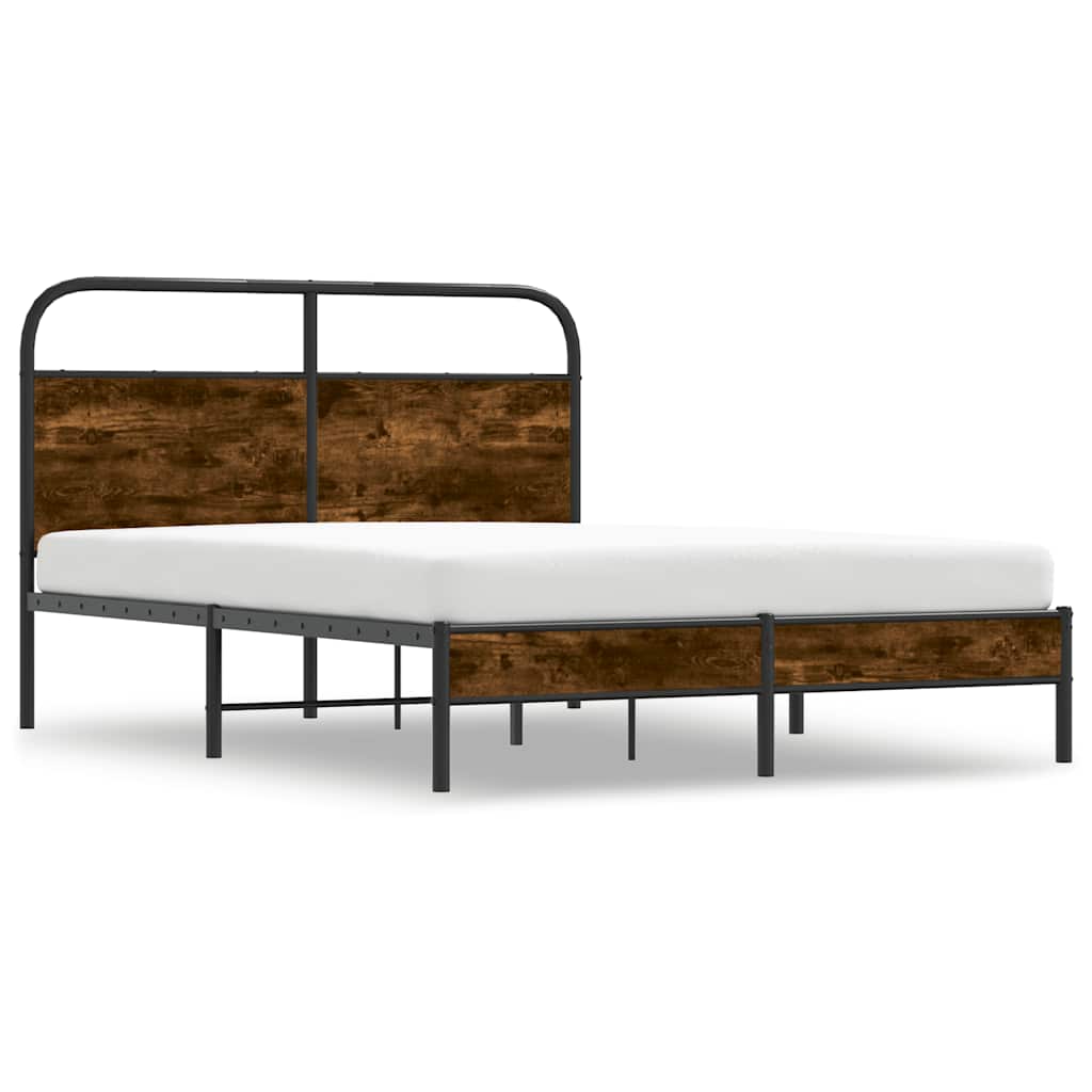 Okvir kreveta bez madraca dimljena boja hrasta 120x190cm drveni