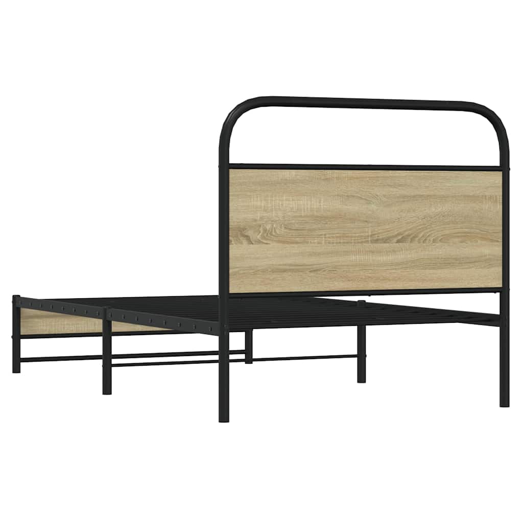 Okvir kreveta bez madraca boja hrasta sonome 100x190 cm drveni