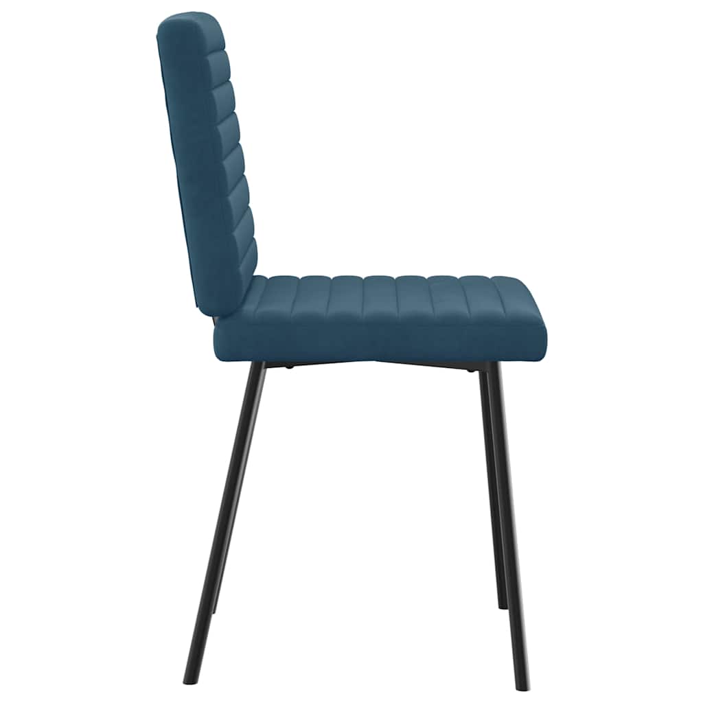 Blagovaonske stolice 4 kom plave baršunaste