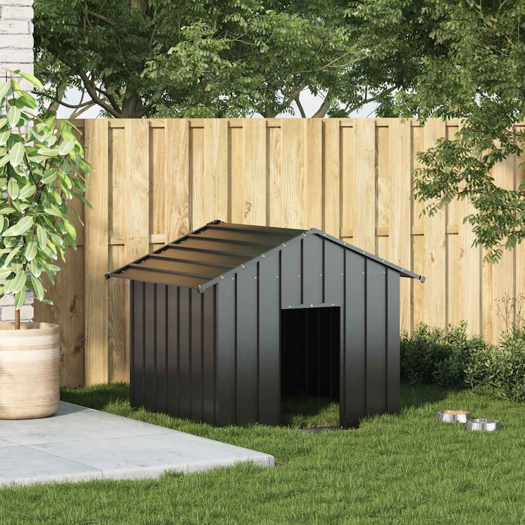 Kućica za pse s krovom 131x101x102 cm pocinčani čelik