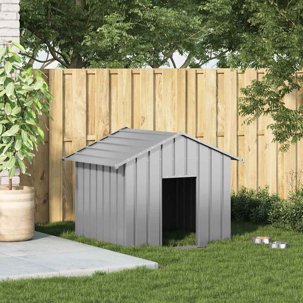 Kućica za pse s krovom 131x101x102 cm pocinčani čelik