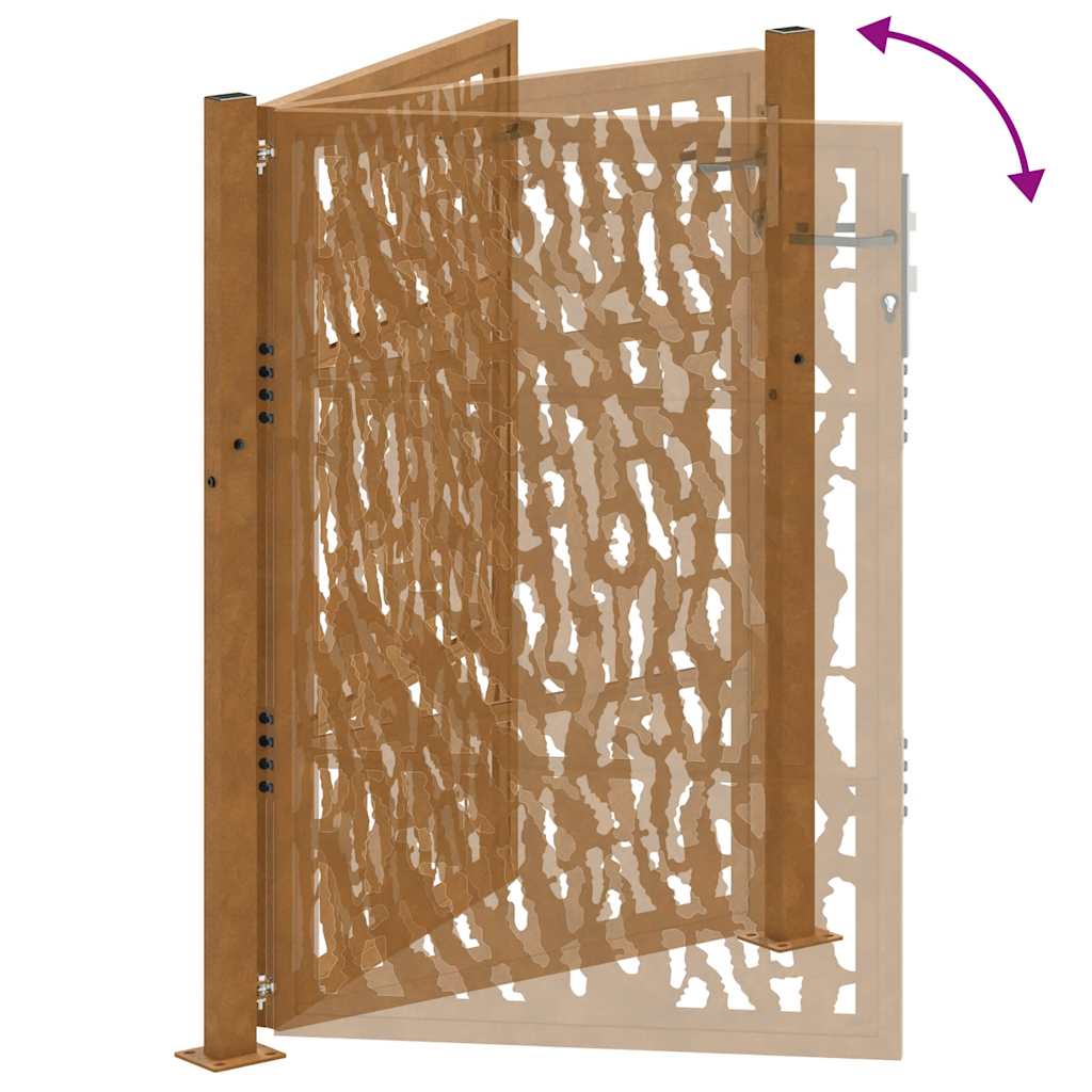 Vrtna vrata 100x150 cm Otporna na vremenske uvjete Čelik s Trakom Dizajn