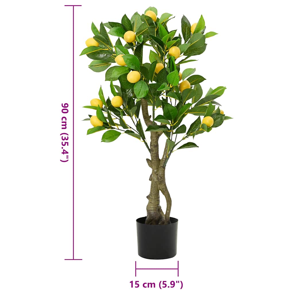 Umjetno stablo limuna 234 listova 90 cm zeleno