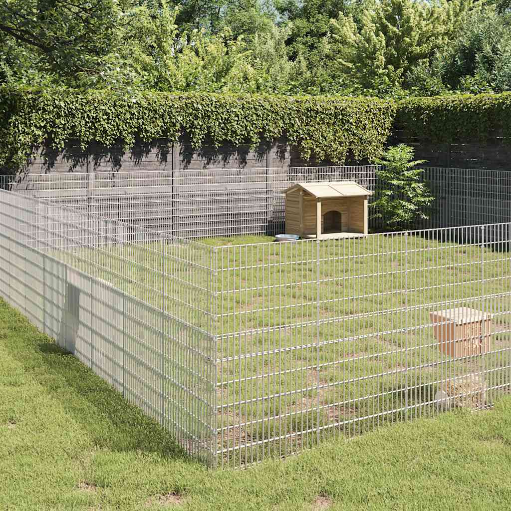 Ograda za životinje s 48 ploča 54 x 100cm od pocinčanog željeza