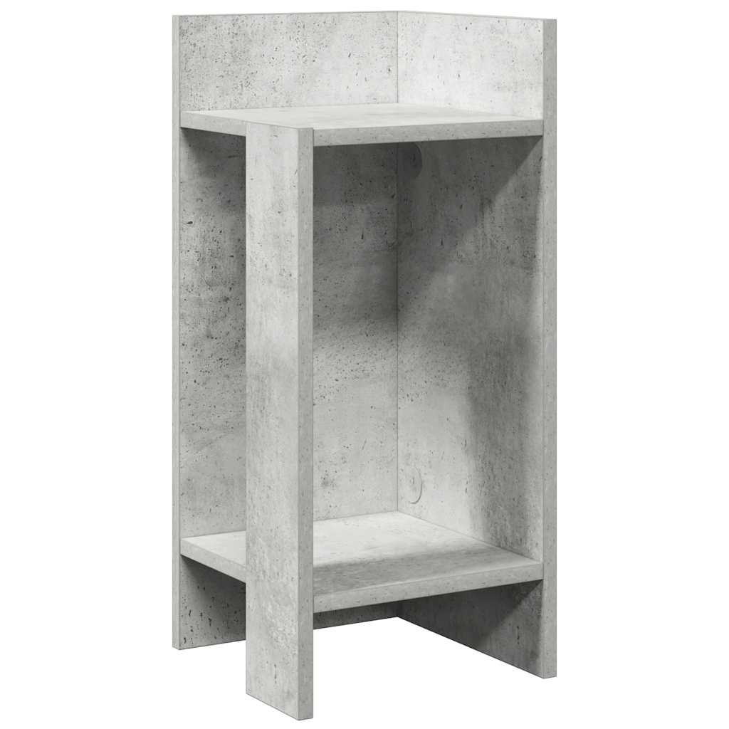 Pomoćni stolić s policom siva boja betona 25,5x27x60 cm