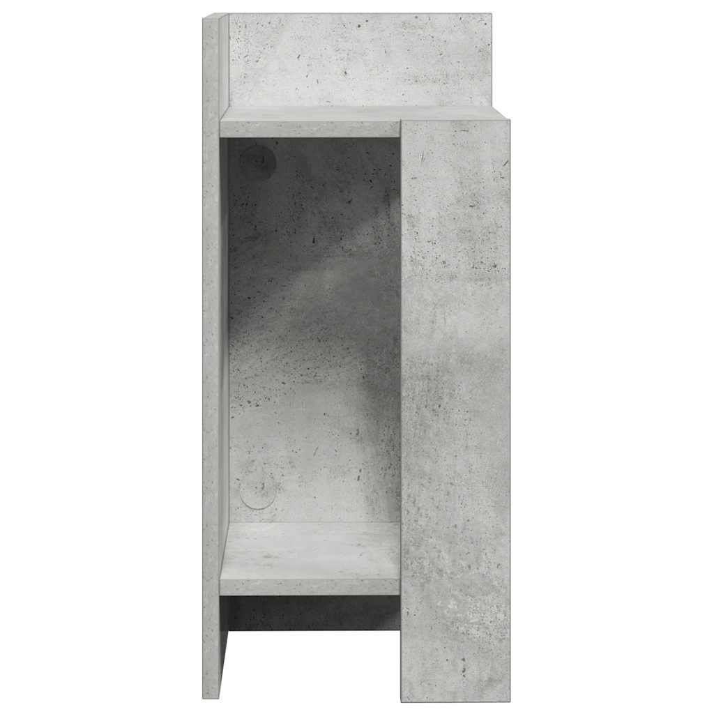 Pomoćni stolić s policom siva boja betona 25,5x27x60 cm