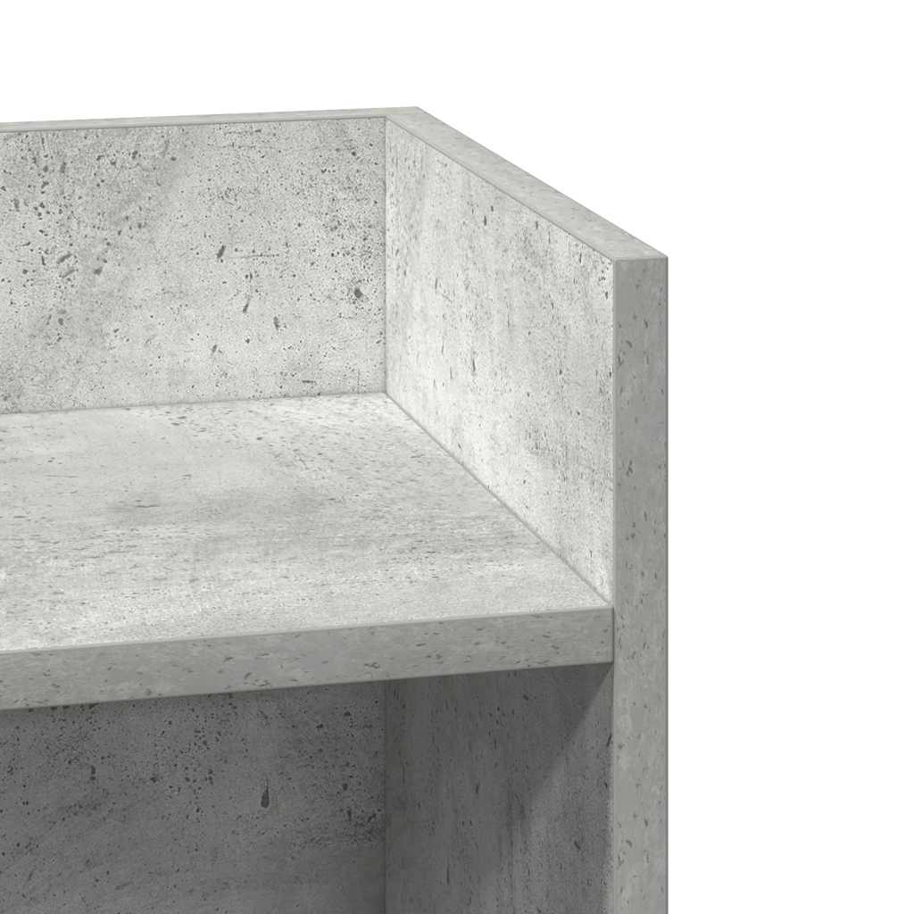 Pomoćni stolić s policom siva boja betona 25,5x27x60 cm