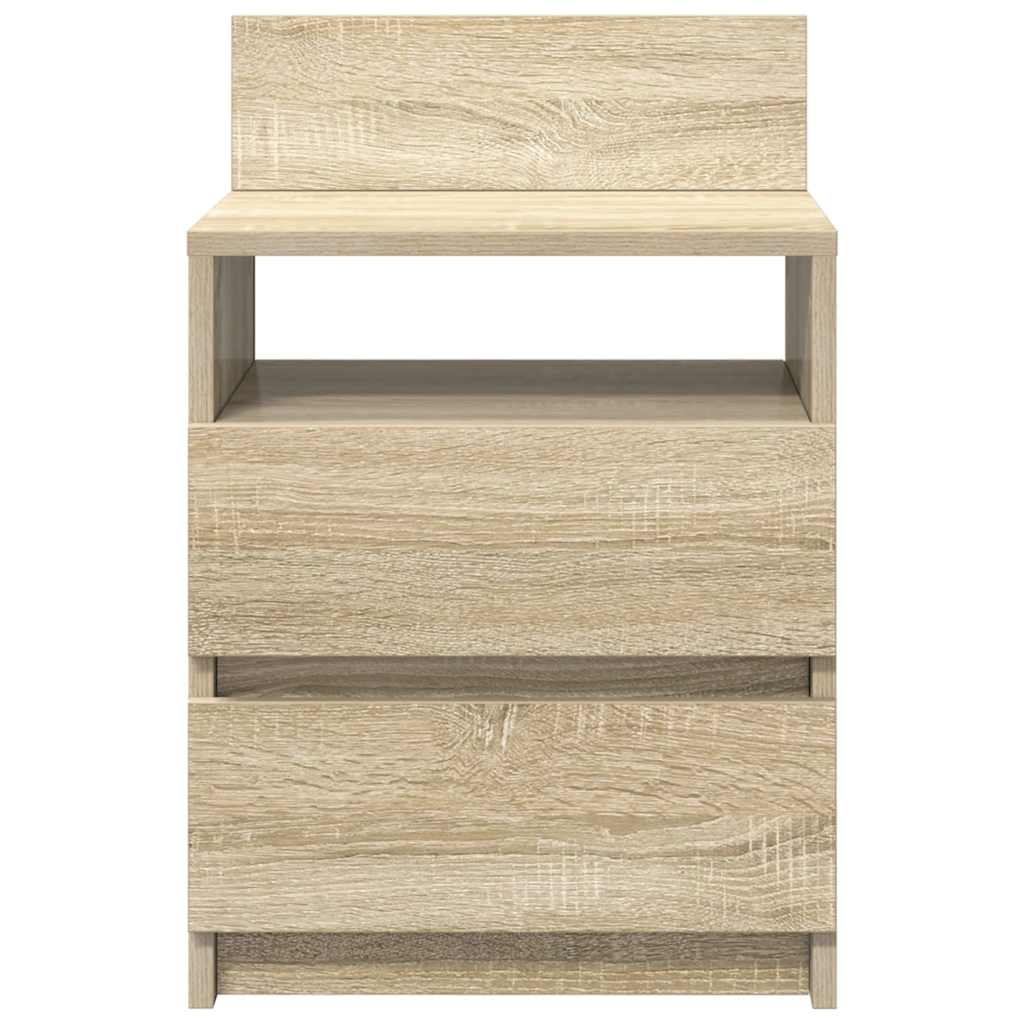 Noćni ormarići 2 kom s 2 ladice Sonoma hrast 40x33x60 cm