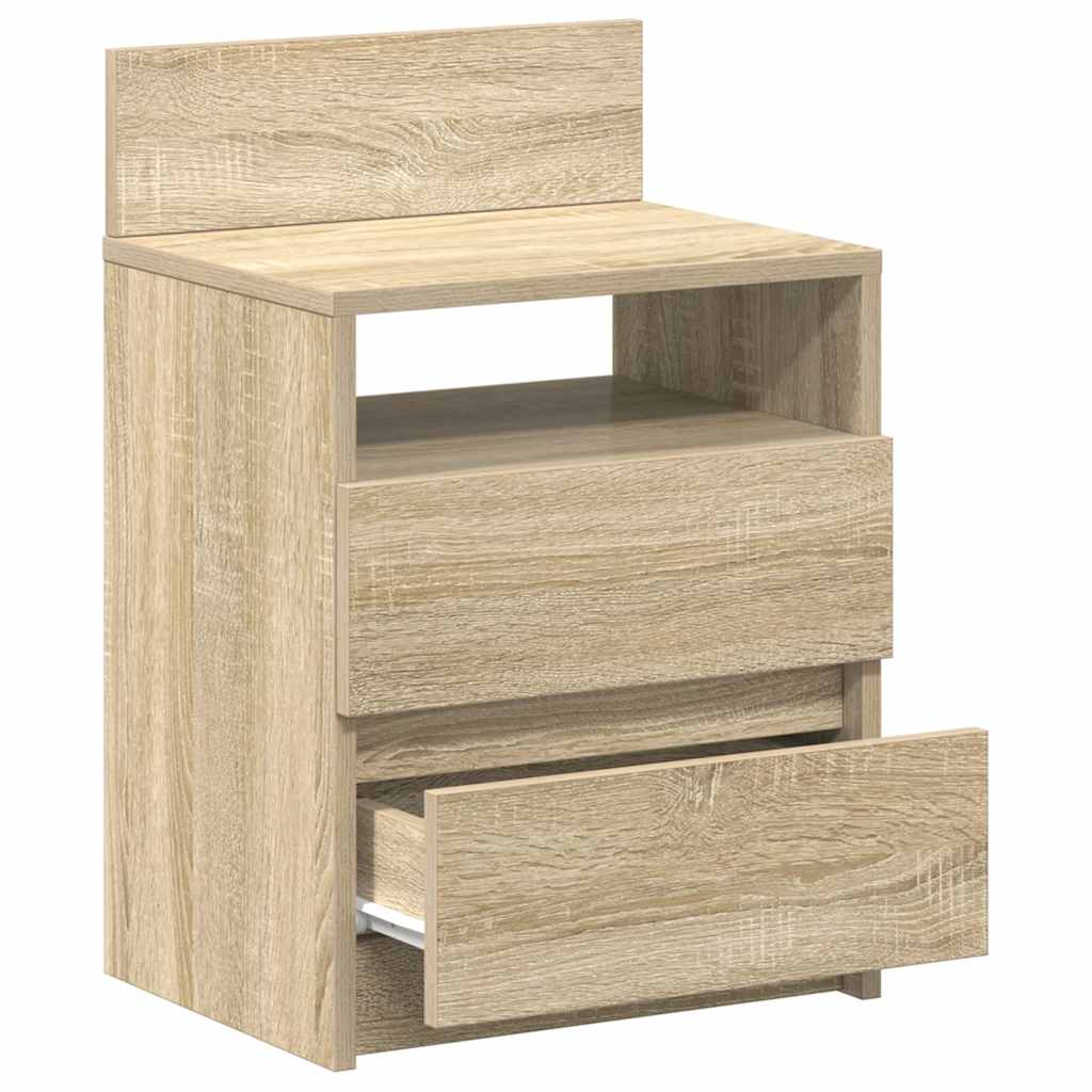 Noćni ormarići 2 kom s 2 ladice Sonoma hrast 40x33x60 cm