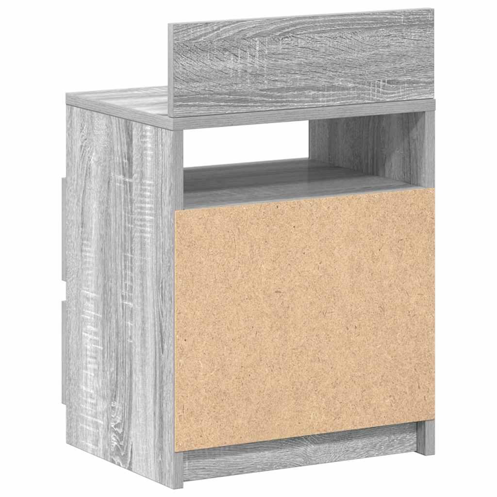 Noćni ormarići 2 kom s 2 ladice sivi Sonoma 40x33x60 cm