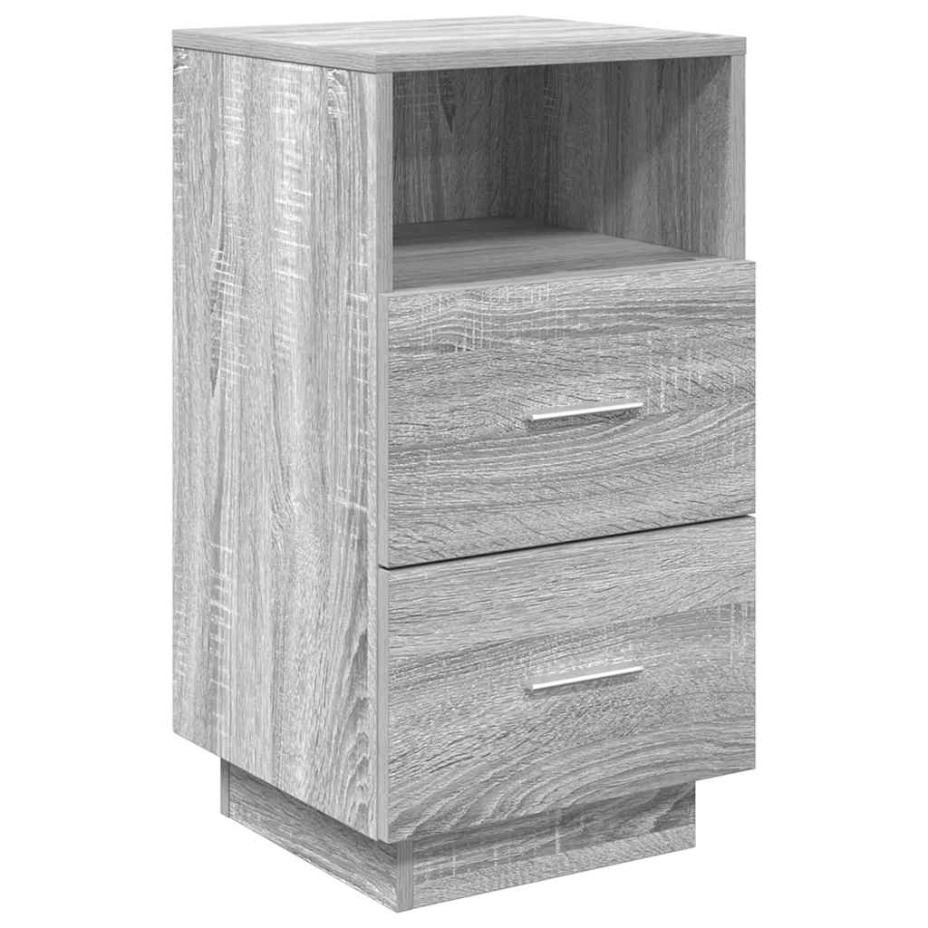 Noćni ormarići 2 kom s 2 ladice siva sonoma 36x36x68 cm