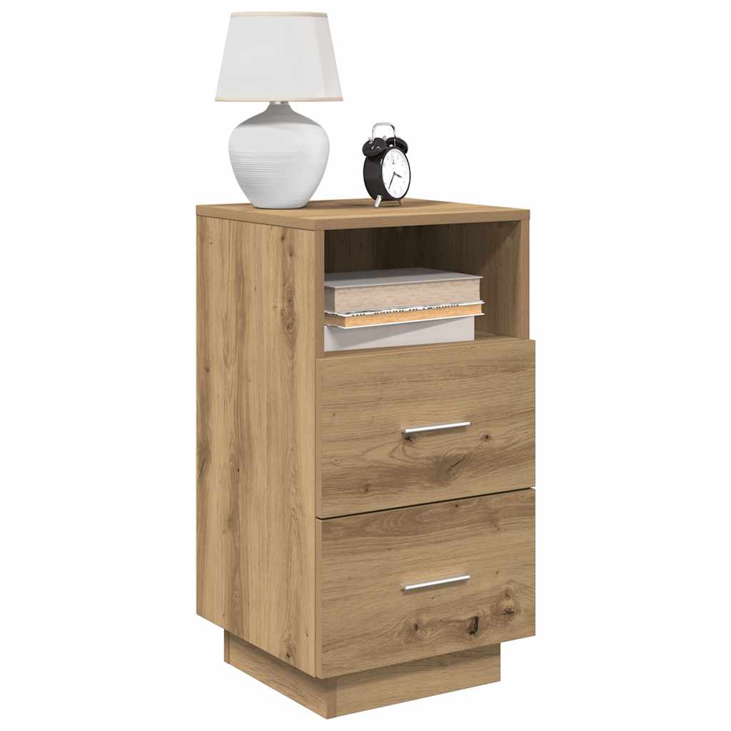 Noćni ormarići 2 kom s 2 ladice artisan hrast 36x36x68 cm