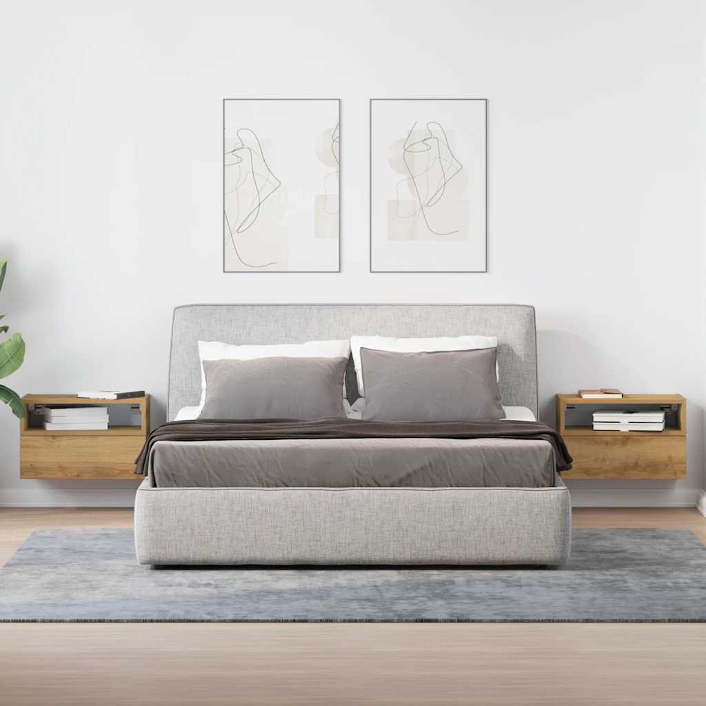 Zidni noćni ormarići 2 kom artisan hrast 45x26x28,5 cm