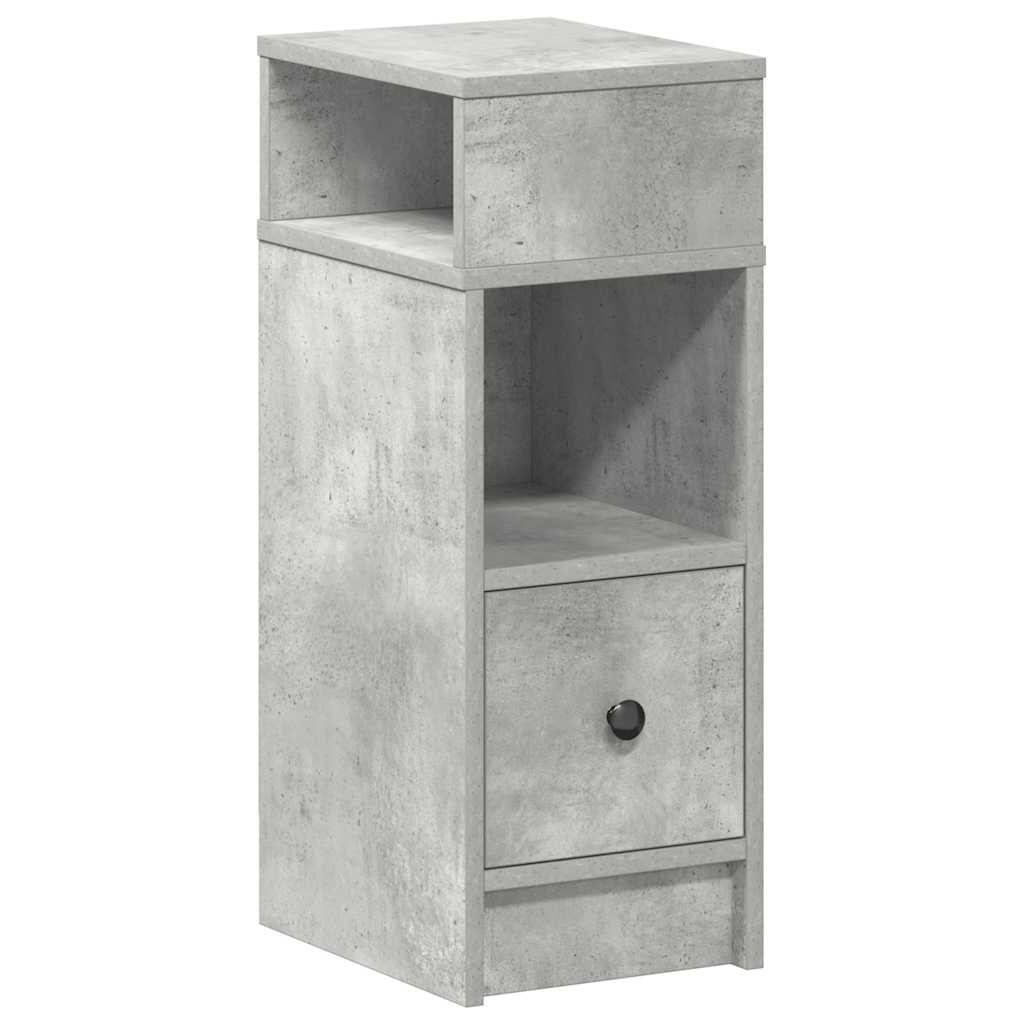 Noćni ormarić s ladicom beton siva 25x31x66 cm