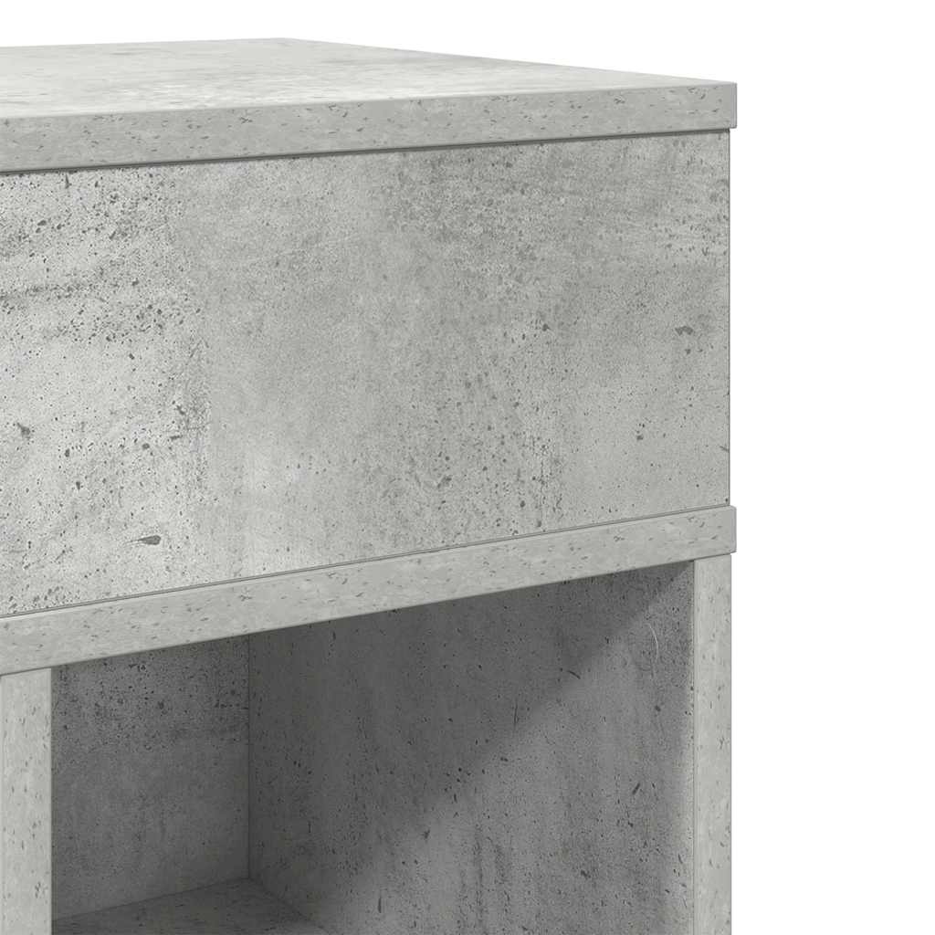 Noćni ormarić s ladicom beton siva 25x31x66 cm