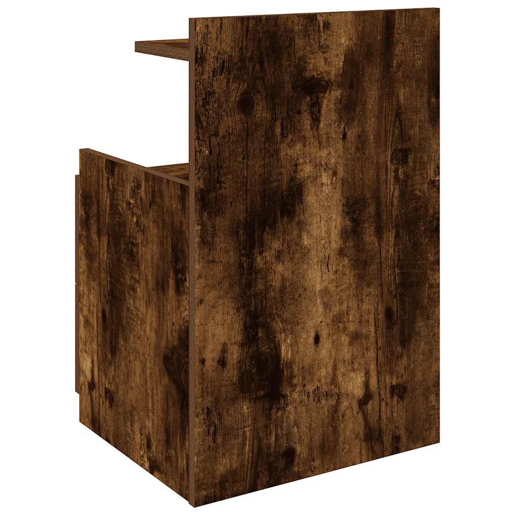 Noćni ormarići 2 kom s 2 ladice dimljeni hrast 40x36,5x62 cm