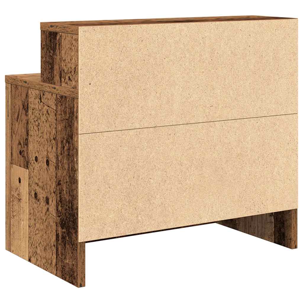 Noćni ormarići s ladicom 2 kom staro drvo 51x31x47 cm