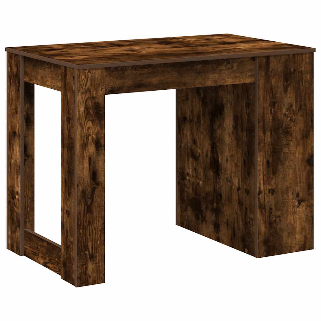Radni stol s ladicom i policom dimljeni hrast 102x62x77,5 cm