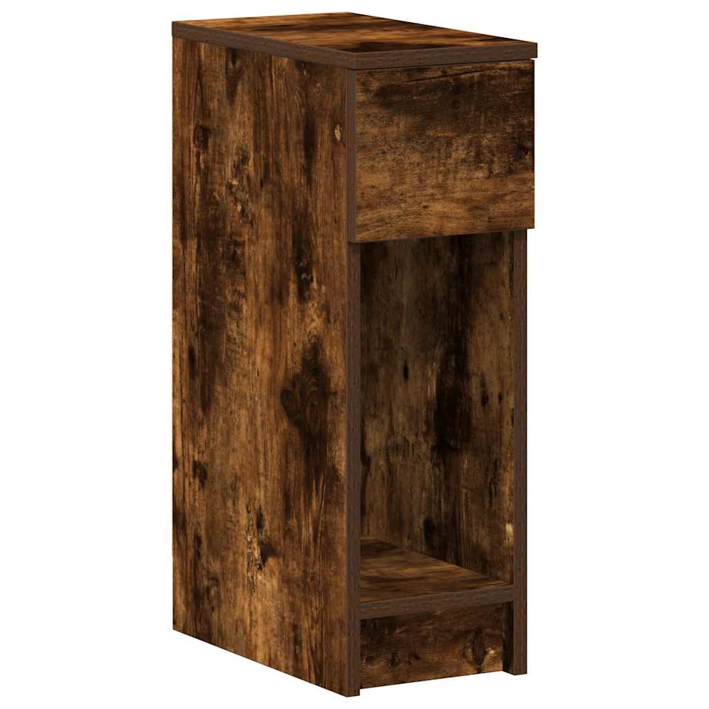 Noćni ormarići s ladicom 2 kom dimljeni hrast 20x36x60 cm