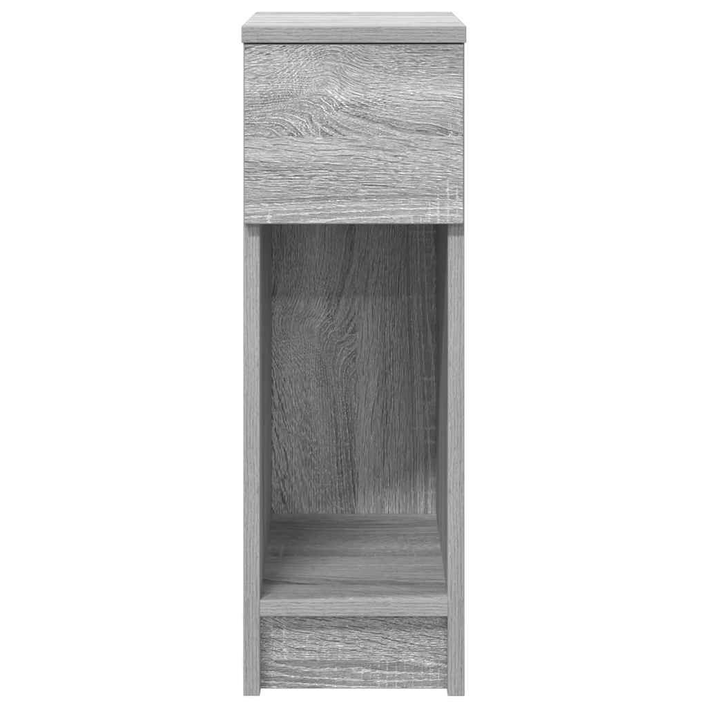 Noćni ormarići s ladicom 2 kom siva sonoma 20x36x60 cm