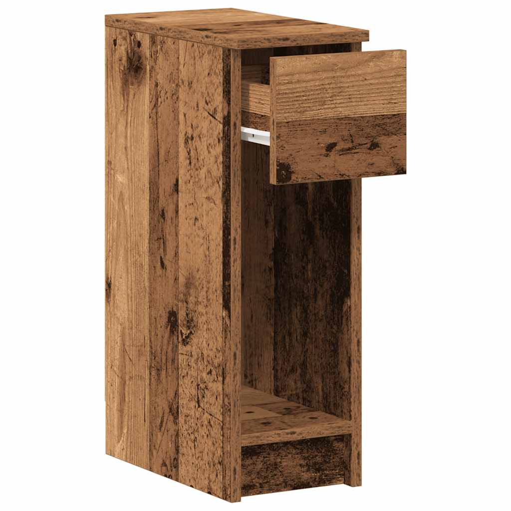 Noćni ormarić s ladicom staro drvo 20x36x60 cm