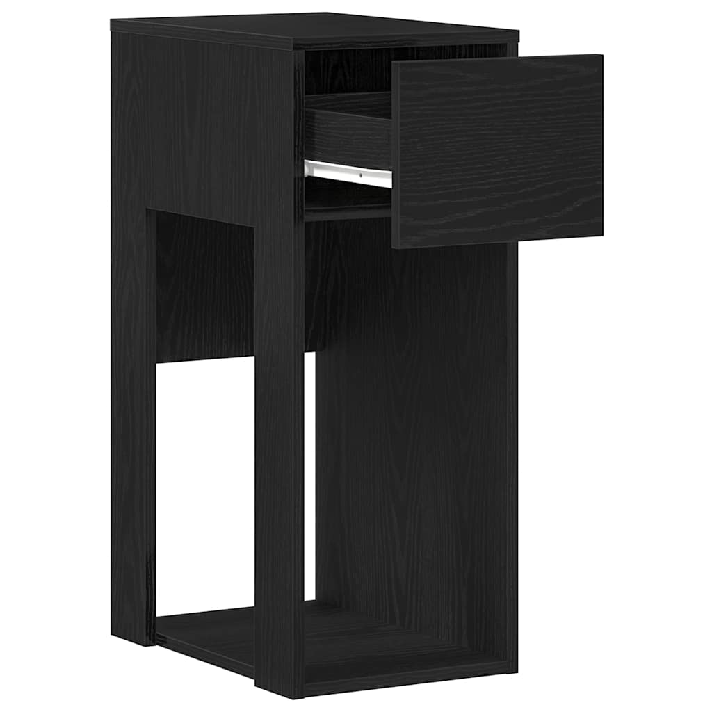 Tower stalak za računalo s ladicom crni 30x44x74 cm