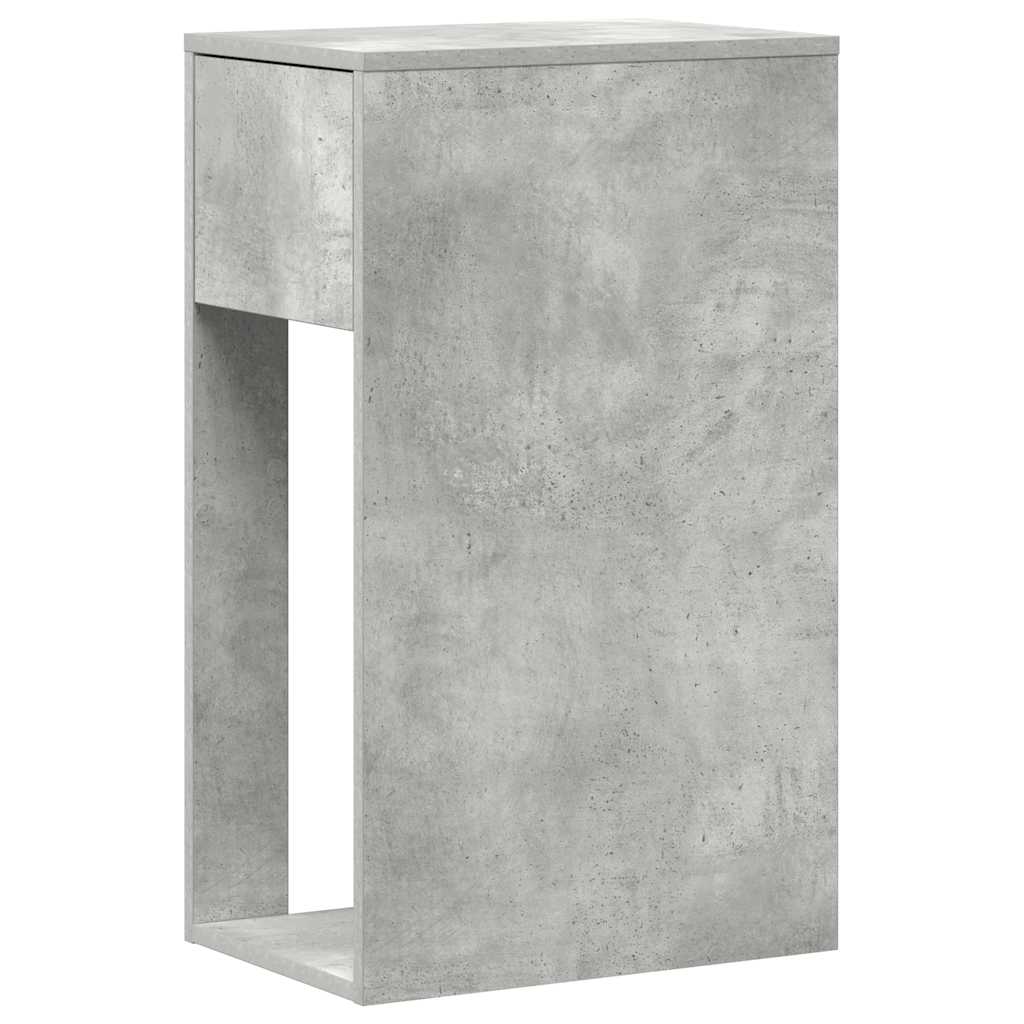 Tower stalak za računalo s ladicom boja betona 30x44x74 cm