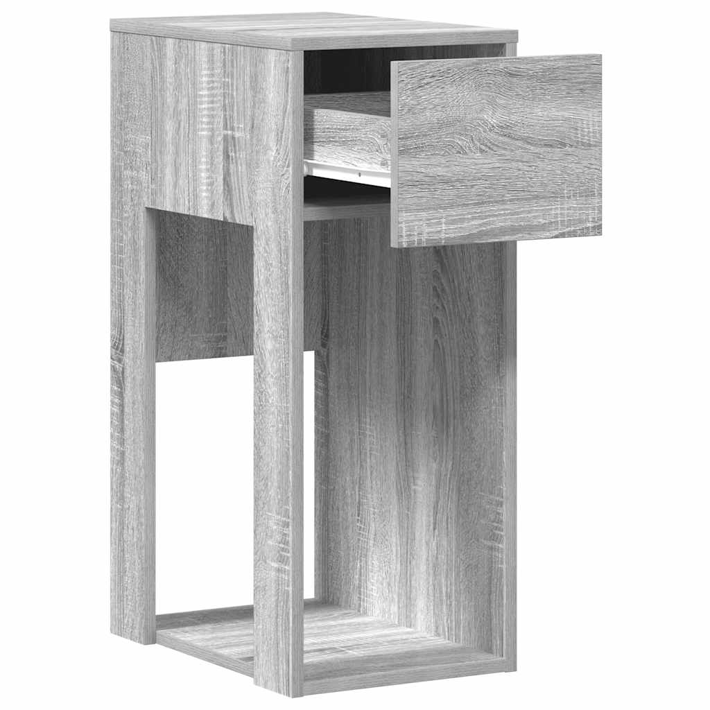 Tower stalak za računalo s ladicom boja sivog hrasta 30x44x74cm
