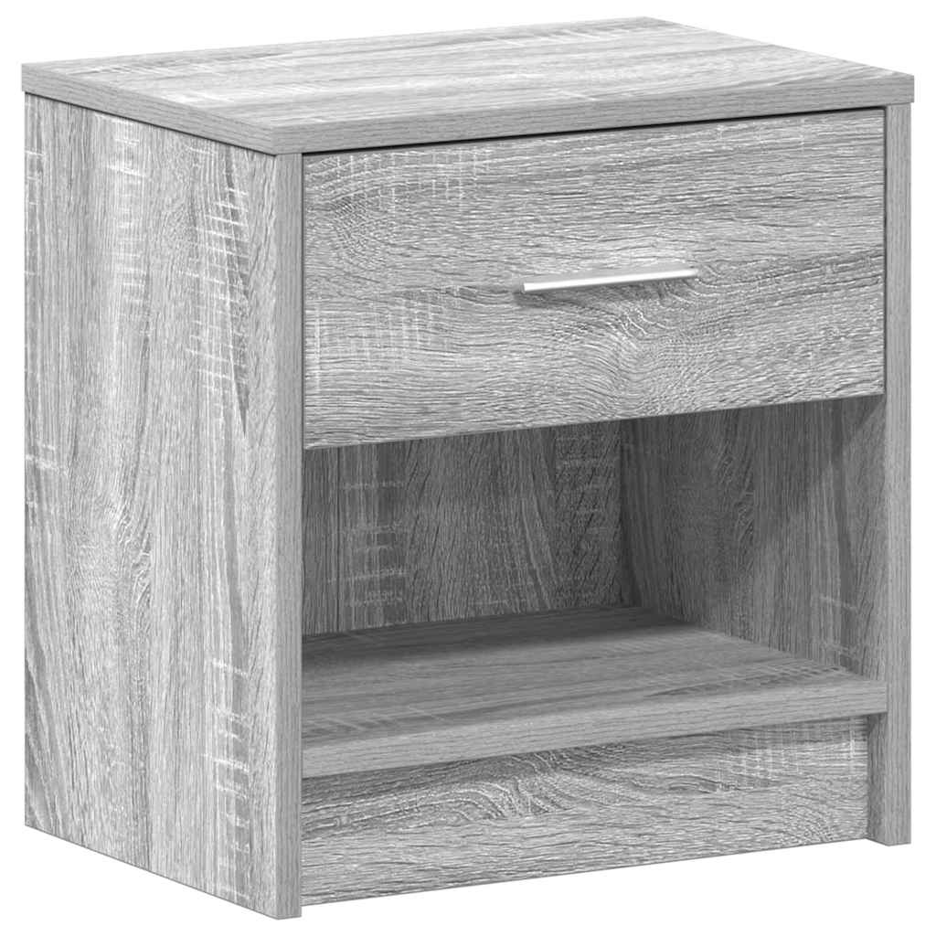 Noćni ormarići 2 kom s ladicama sivi Sonoma 39x28x41 cm
