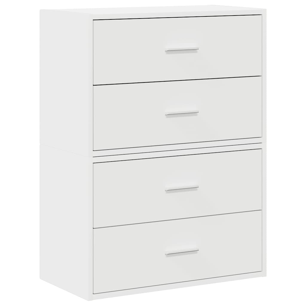 Ormari s 2 ladice 2 kom bijeli 60x31x40 cm konstruirano drvo