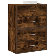 Ormari s 2 ladice 2 kom boja hrast 60x31x40cm konstruirano drvo
