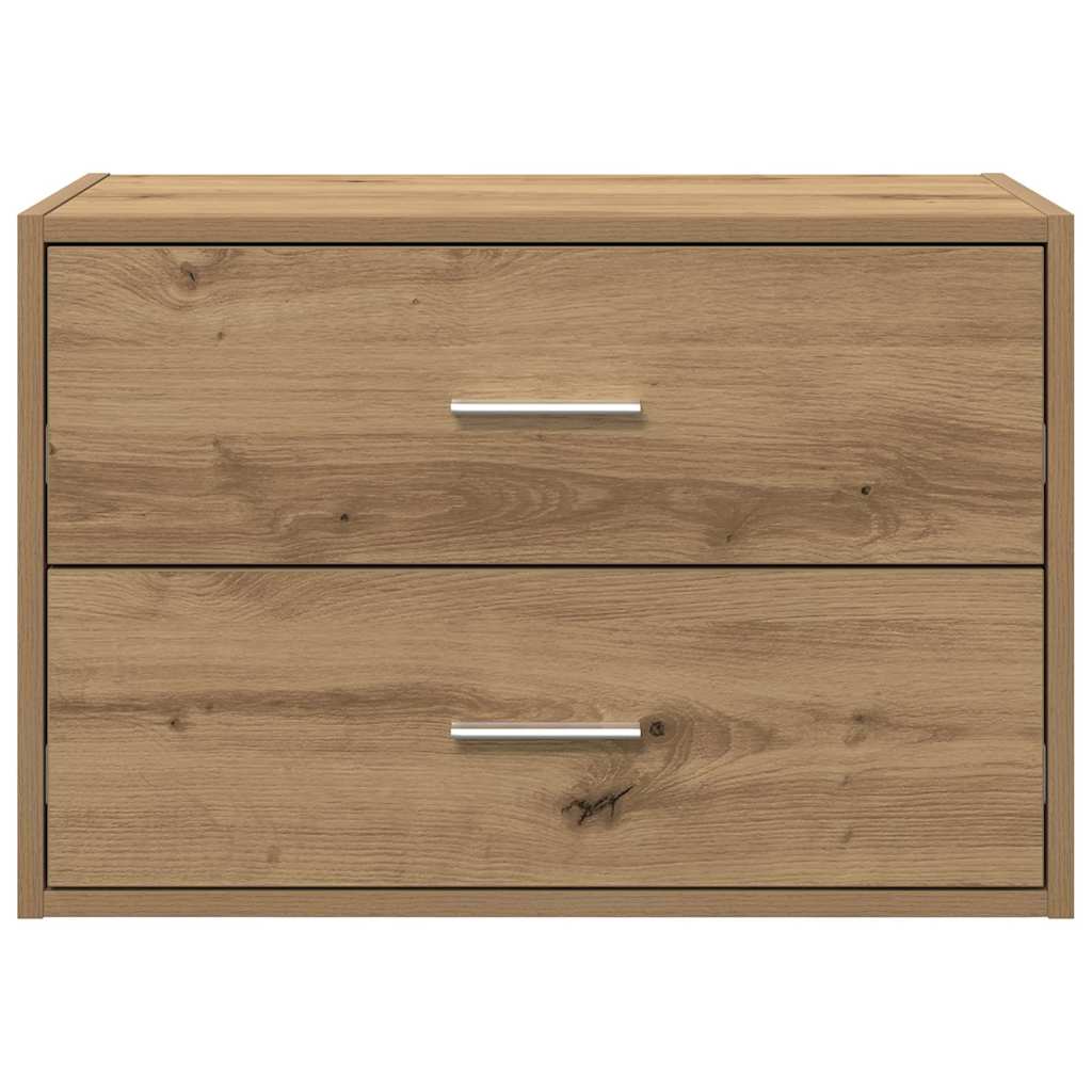 Ormarić s 2 ladice boja hrast 60x31x40 cm konstruirano drvo