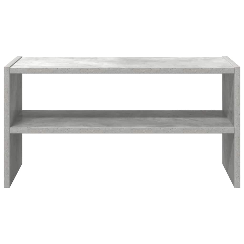Stalak za cipele koji se može složiti beton sivi 60x30x30,5 cm