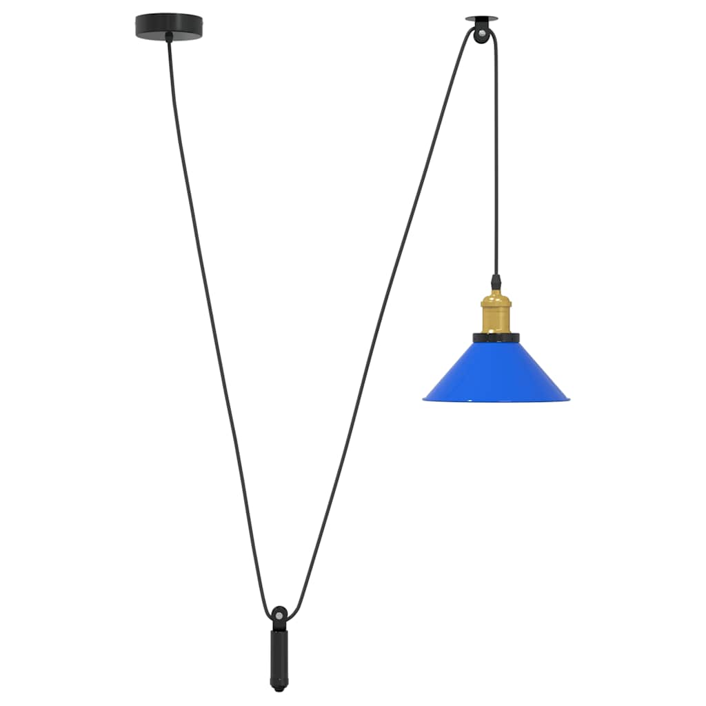 Visilica podesiva po visini E27 sjaj tamnoplava Ø 22 cm metal